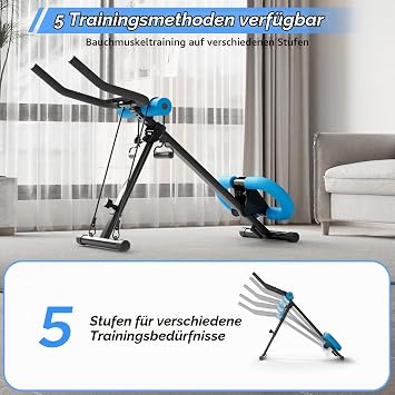 AB Machine Abdominal Trainer Machine Adjustable Abdominal Trainer Machine for Abdominal Training at Home Gym Foldable Knee Protection