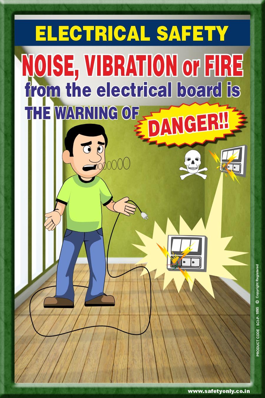 Electrical Safety Instructional Wall Art – Learn & Prevent Workplace Hazards (2x3 Feet, Eco Vinyl - Unframed)-image-26