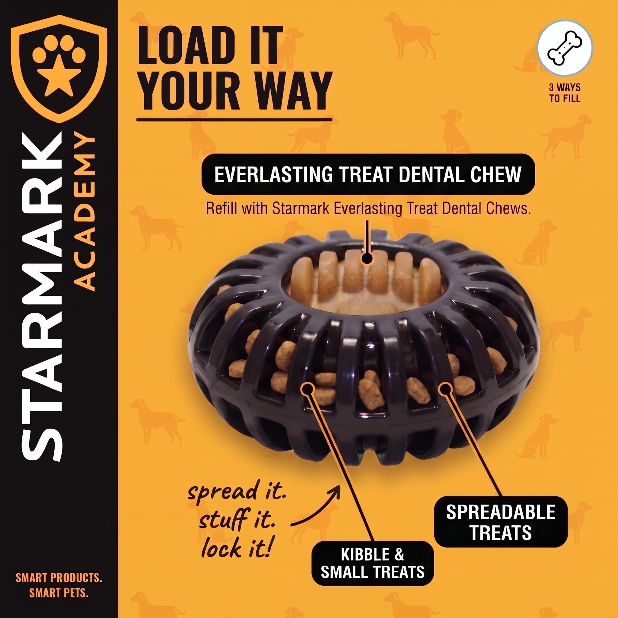 STARMARK Everlasting Treat Wheeler Jouet pour Chien Taille M