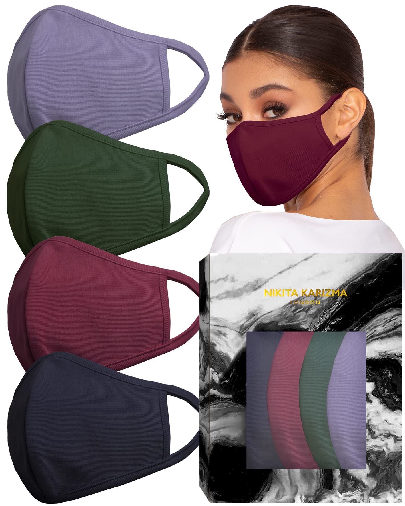 Sponsored Ad – Stretch Sculpt in Jewel Tones Face Masks by KARIZMA Fabric Face Mask 4 Masks