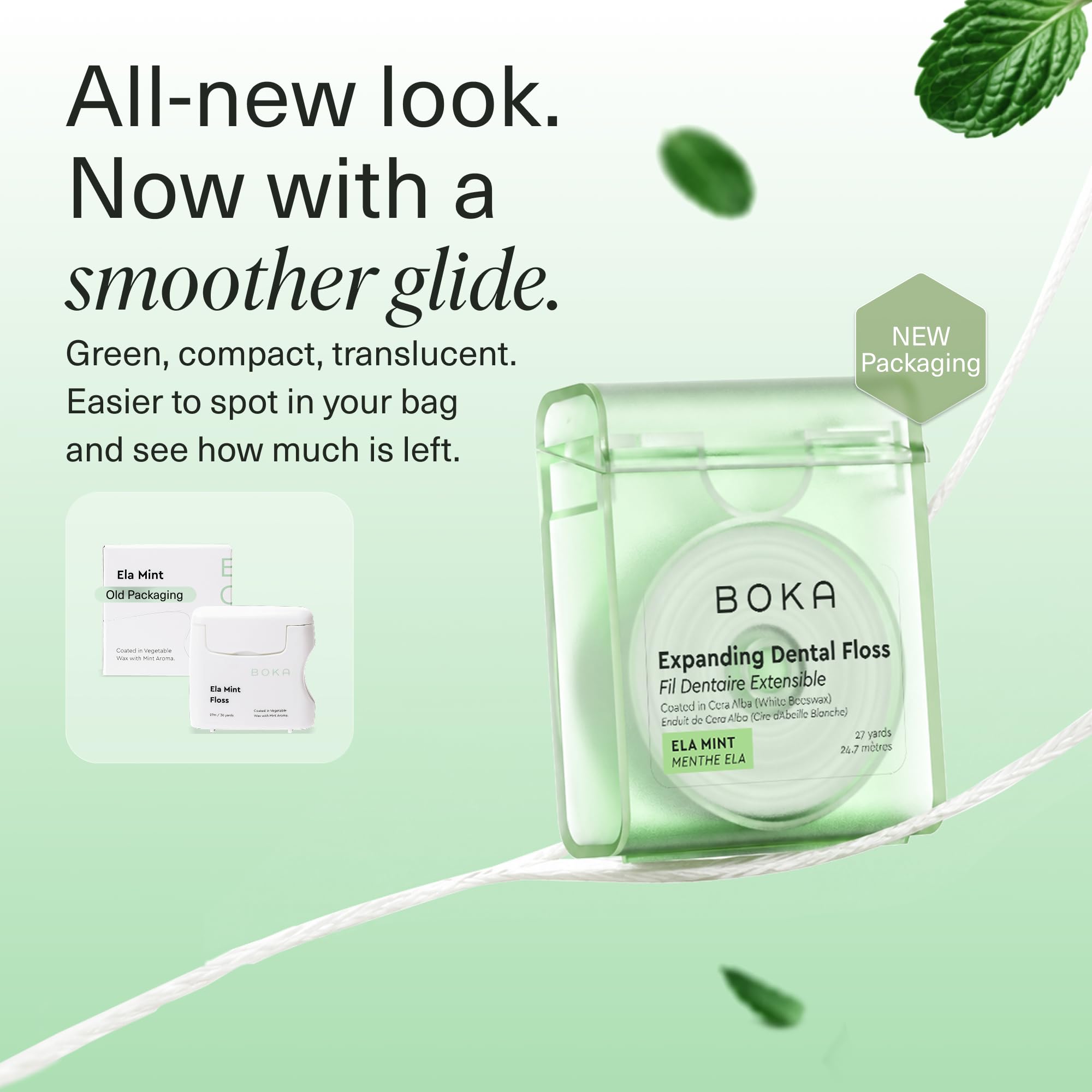 Boka Ela Mint Expanding Dental Floss - 27 Yds -2