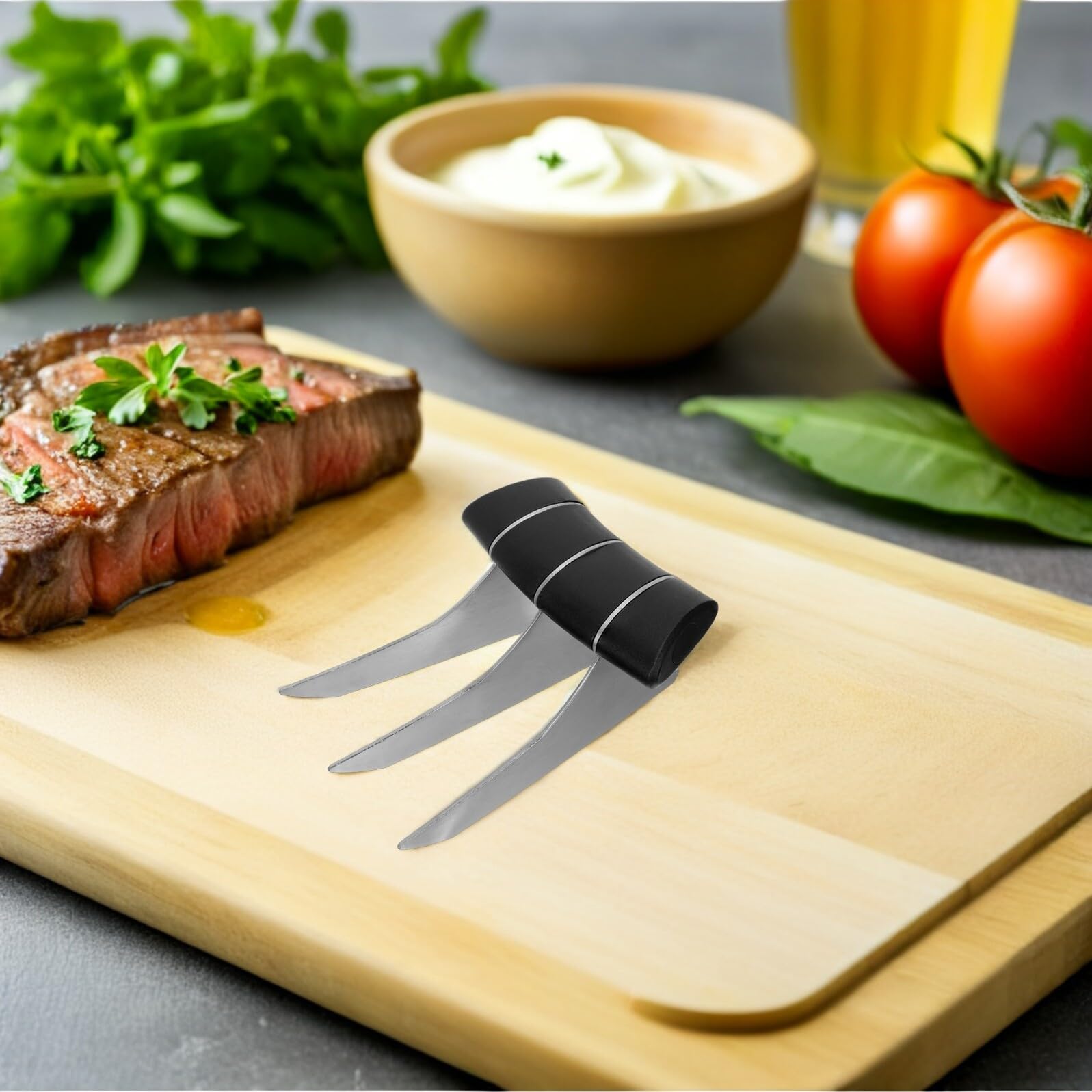 Angoily 2pezzi Artiglio per Sminuzzare Carne in Acciaio Inossidabile Utensile per Carne Sminuzzata Impugnatura Ergonomica per Pollo Manzo e Maiale Strumento per Separare Calda e Fredda