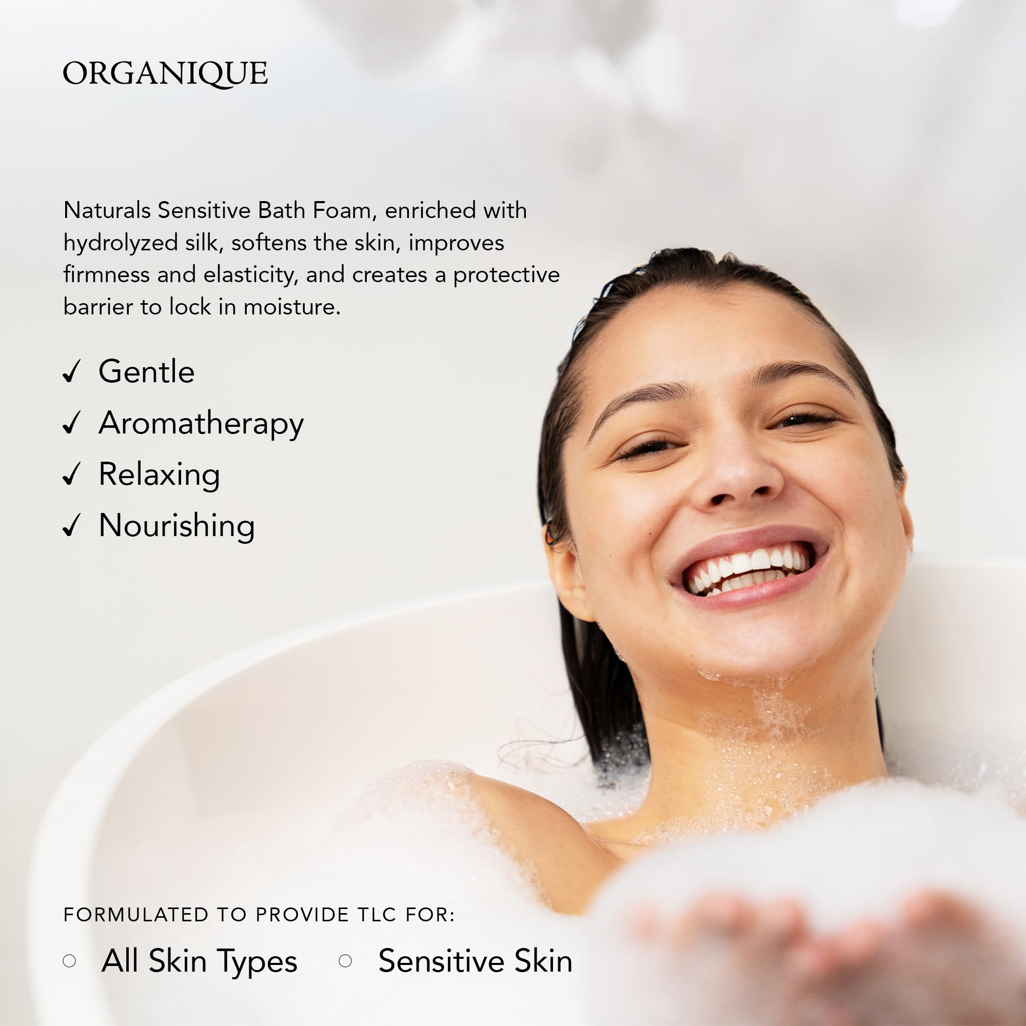 Organique Beauty Mild Natural Cleansing & Relaxing Bath Foam - 400 ml, Scented, Dry Skin Care (Magnolia Flower) - Image 4