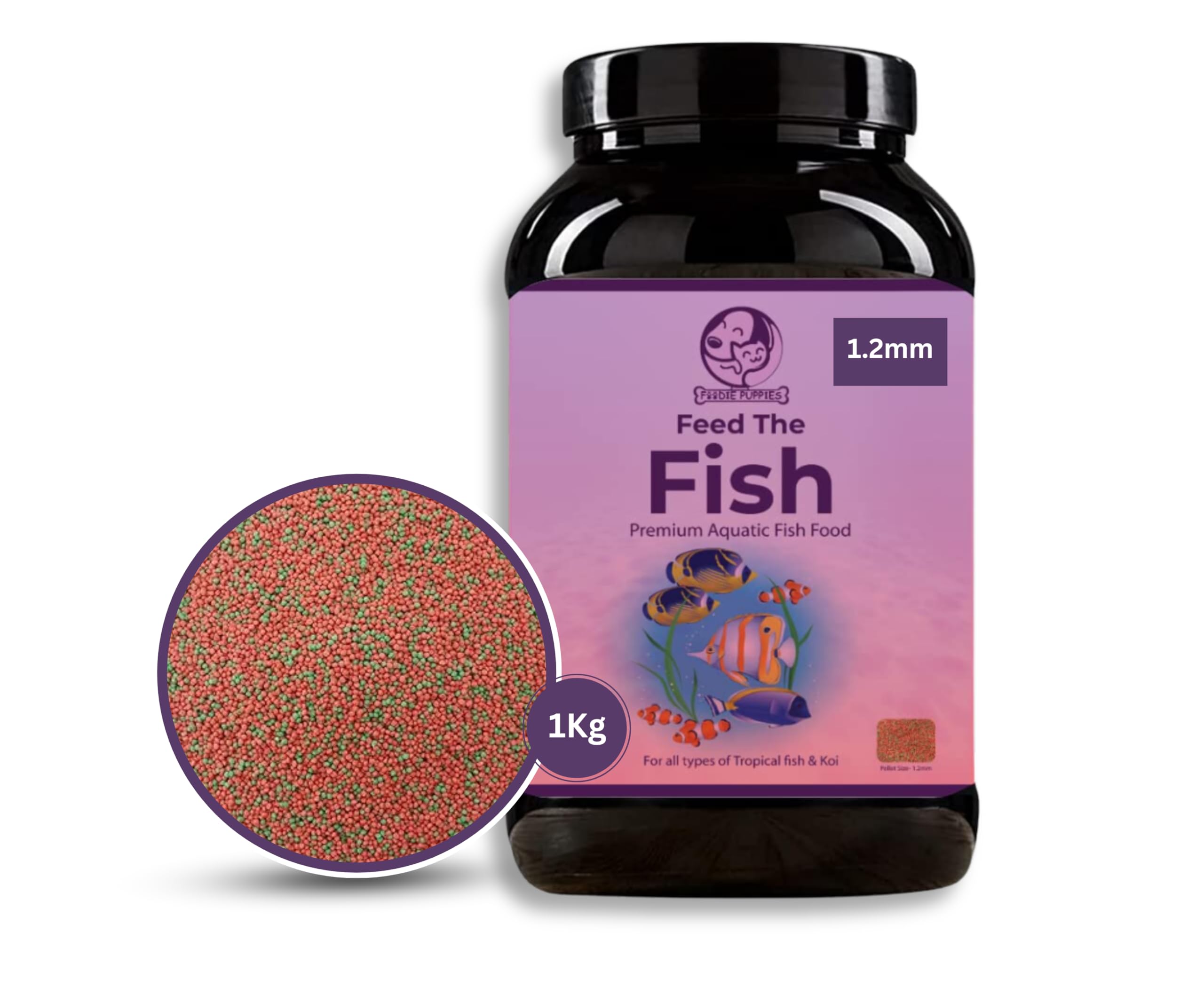 Foodie Puppies Fish Food for Growth & Health | Highly Nutritionist Choice (Container - 1.2mm, 1Kg) (B09Y312DRV) Amazon Price History, Amazon Price Tracker