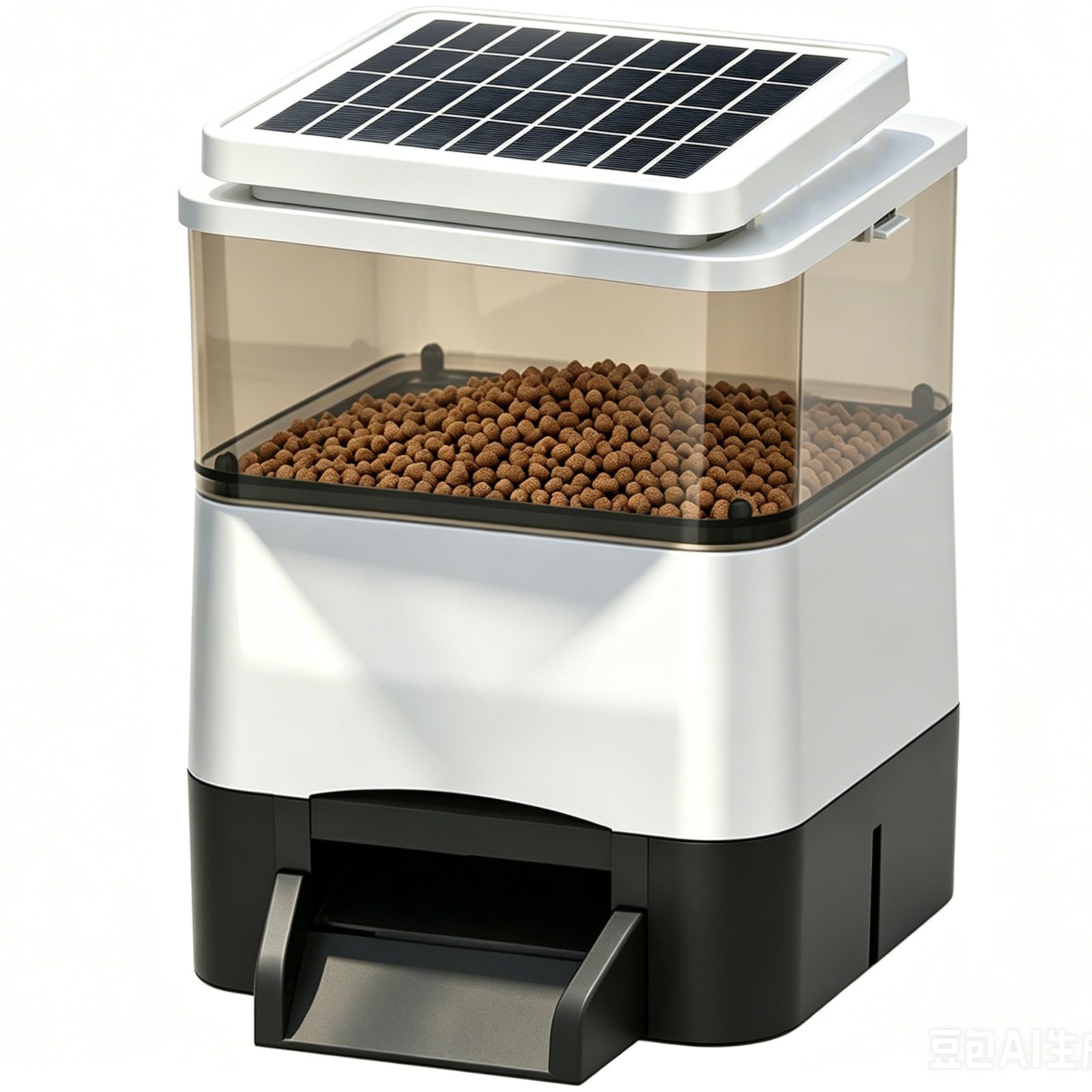 Comedero Automático Solar para Estanque de Peces ideal para Fuentes de Rocalla