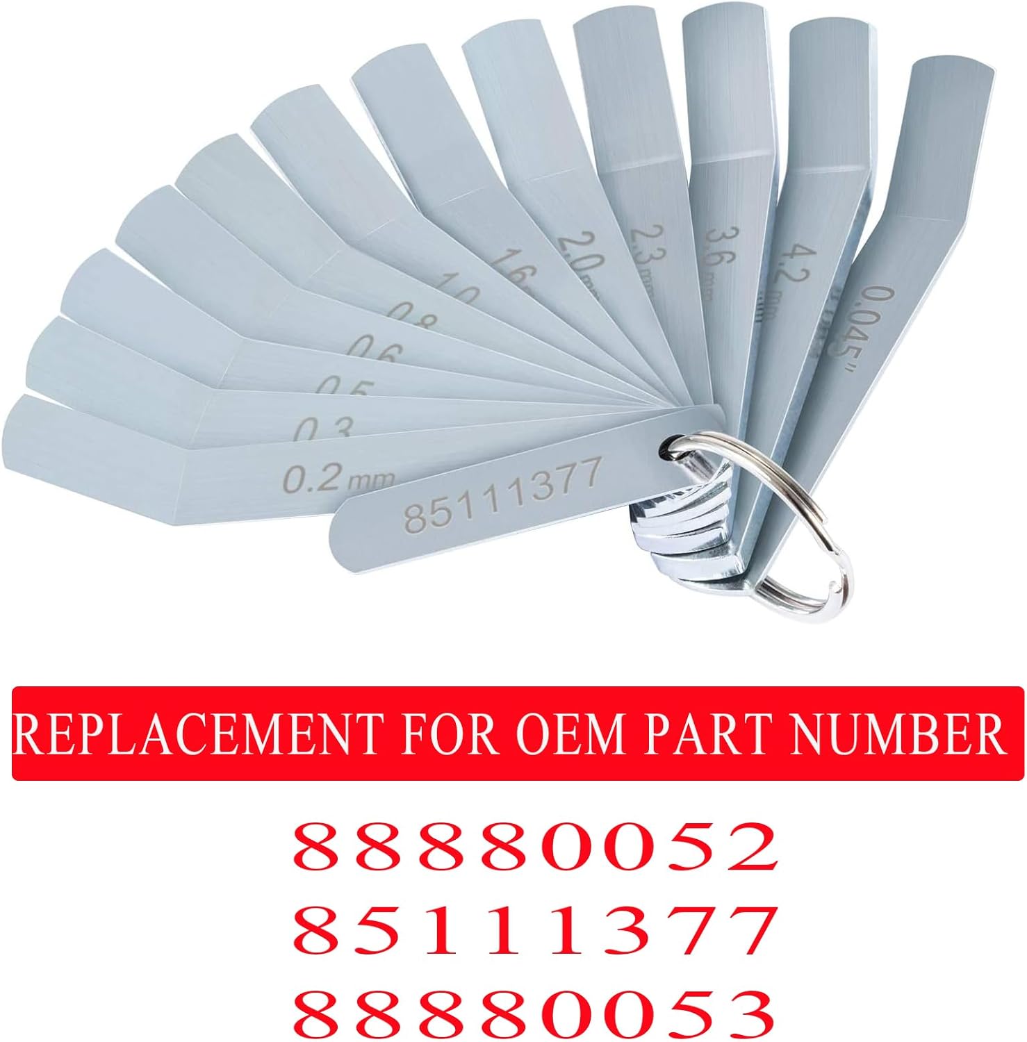 Replacement for 88880053 88880052 85111377 Feeler Gauge Jake Brake Tool Fits for Volve Mack MP7 MP8 MP10 D12 D13 D16 Engines, 14 pcs