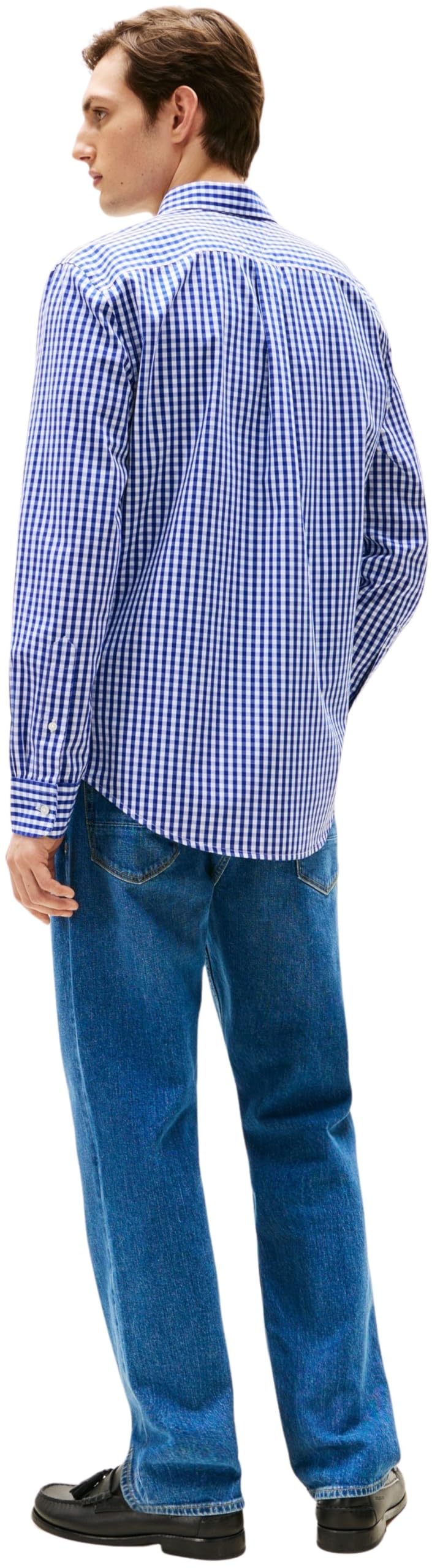 Tommy Hilfiger Herren Hemd Poplin Gingham aus Baumwolle