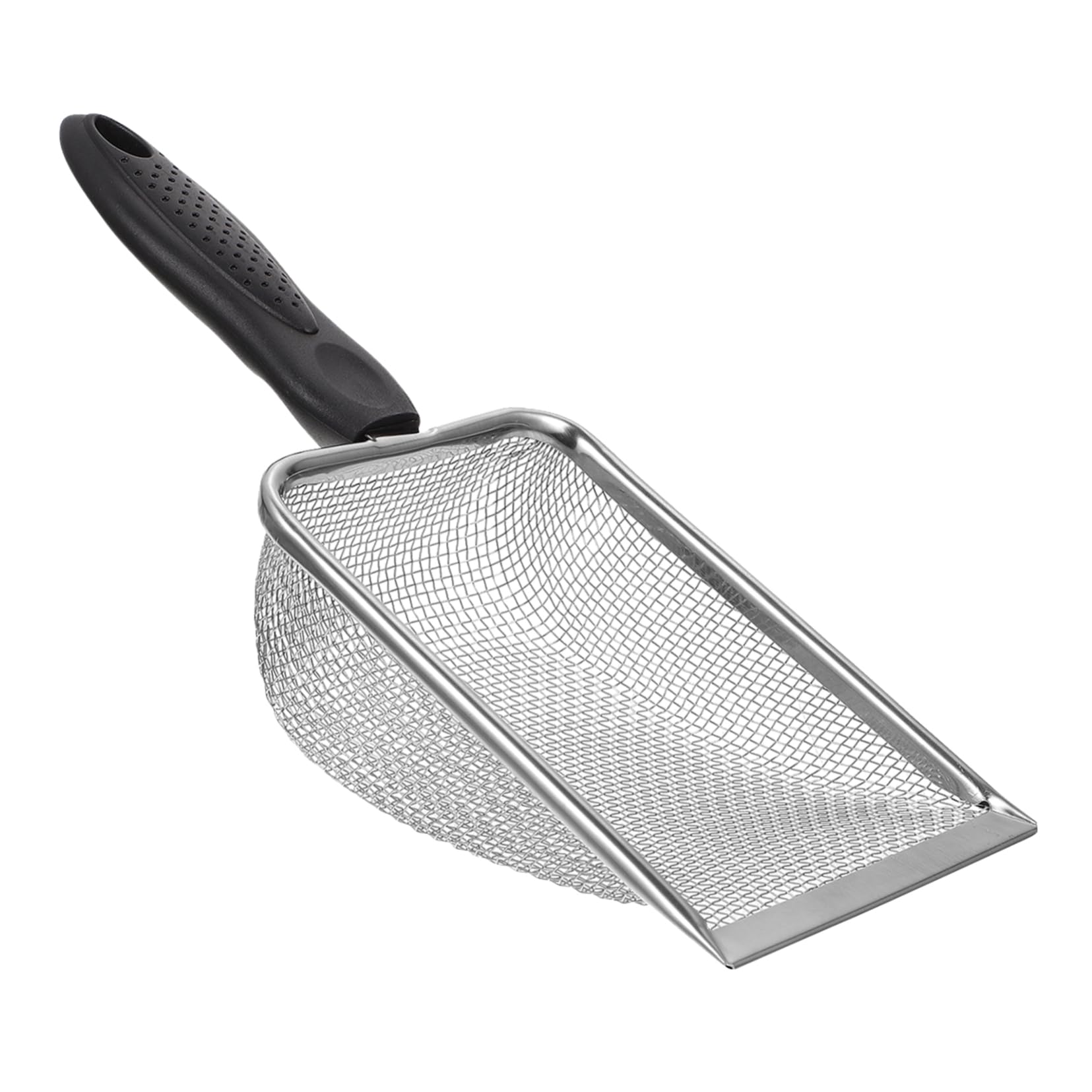 Mipcase Stainless Steel Sand Shovel and Cleaning Substrates with Ergonomic Handle for Sifting Reptile Poo Bearded Dragon Sand Sturdy and Black Draining Shovel in Reptile Terrarium