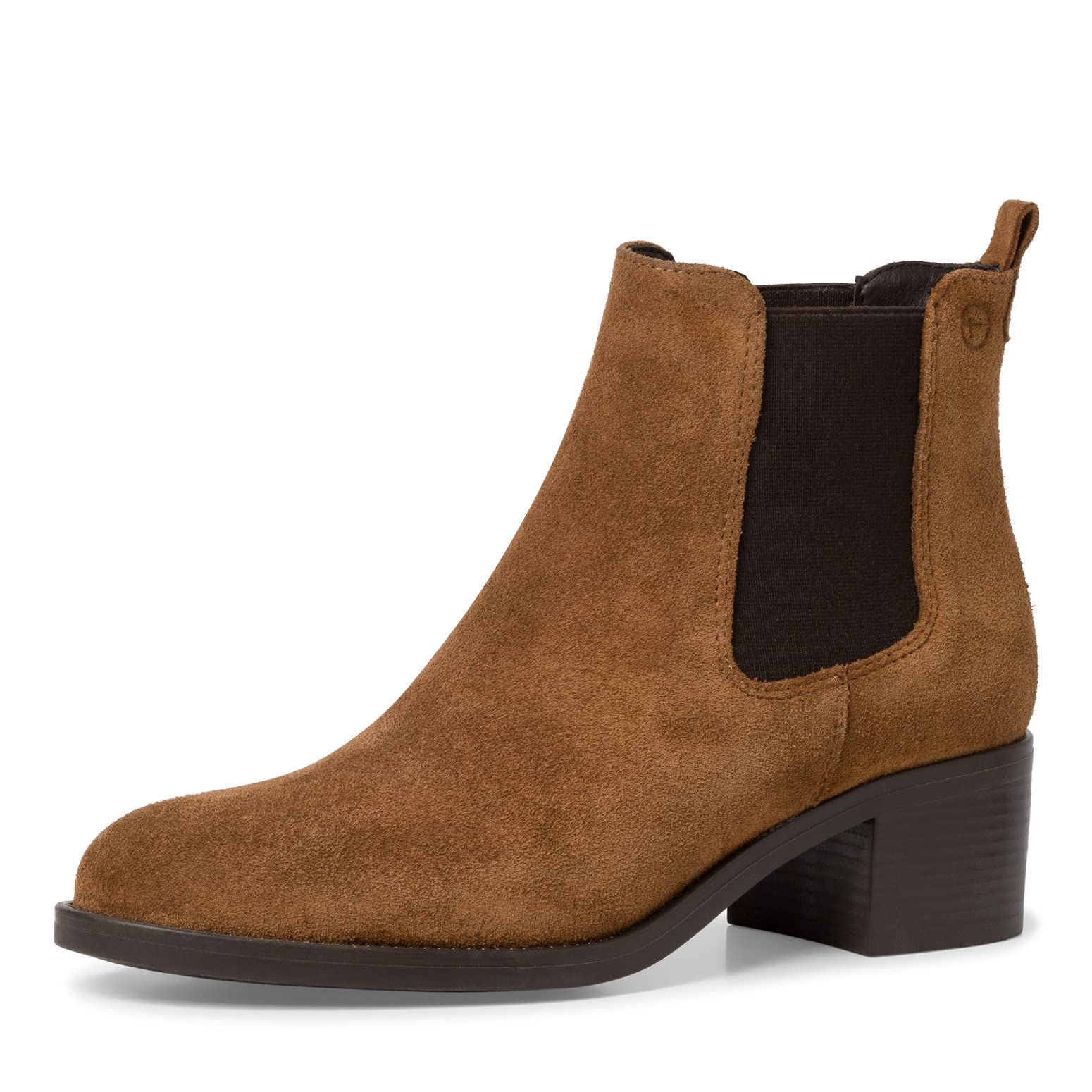 Tamaris Women's Chelsea Boots, Women's Ankle Boots, Touch-it Footbed, Brown Cognac Suede, 5 UK