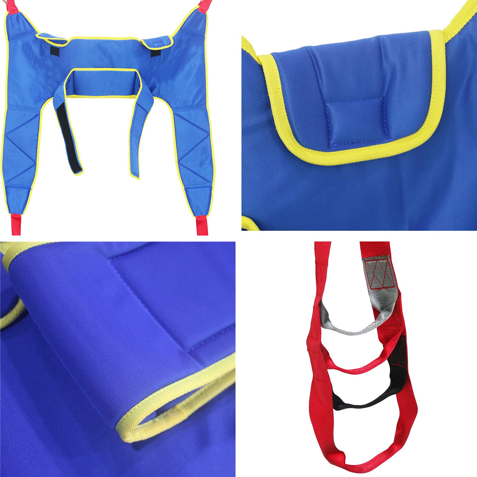 ArnéS de ElevacióN Paciente de Cuerpo Completo,GrúA de Paciente,Eslinga de ElevacióN con Accesorios de Bucle,para Posicionamiento Y ElevacióN de La Cama,EnfermeríA