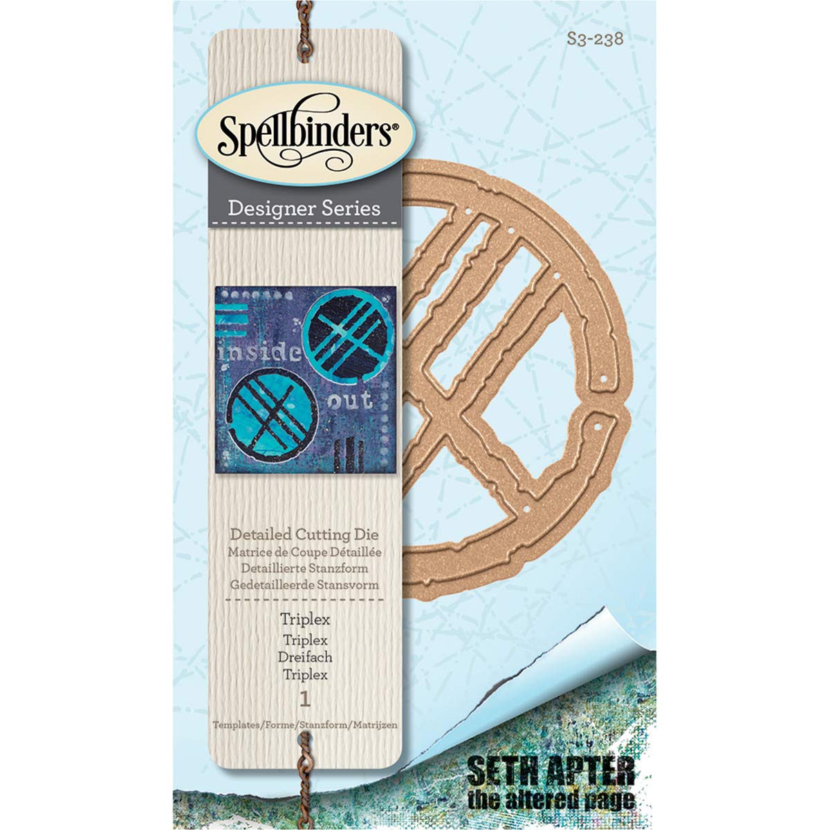 Spellbinders Brown Seth Apter Triplex Die,