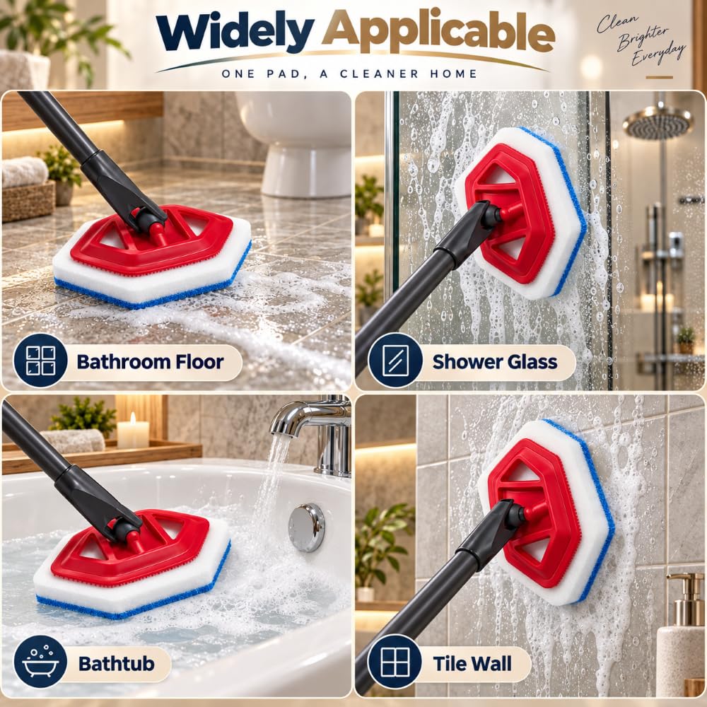 Mopp Schwammpads für Vileda Bath Magic 150343, 6er Ersatzset