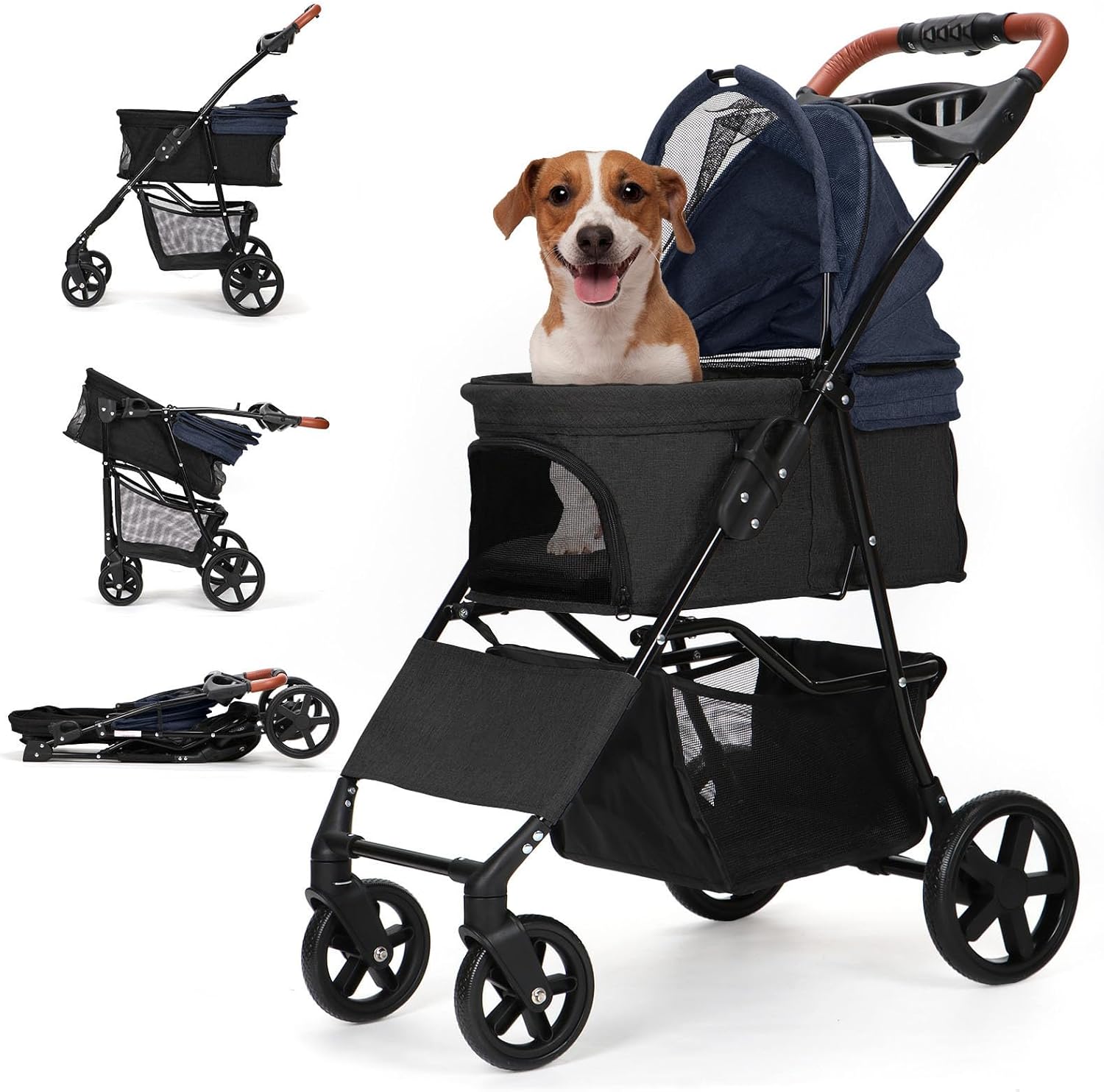 Dog Strollers for Small Dogs/Cats, Portable OneHand