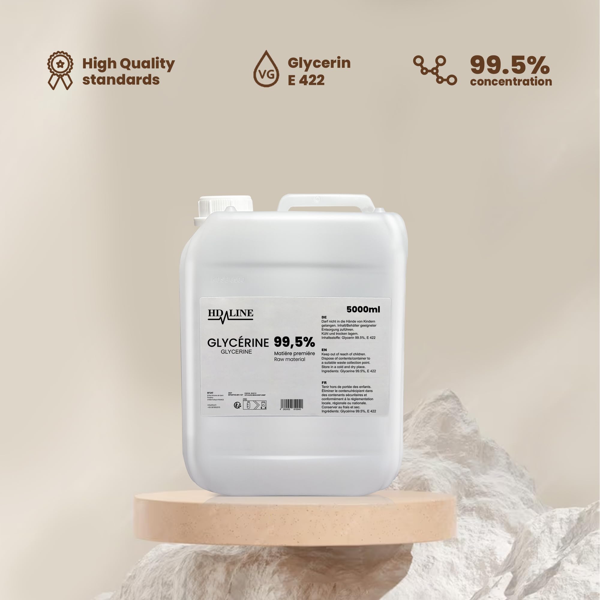 Propylène Glycol 99,7% Pureté - 1L - Qualité Alimentaire Et Pharmaceutique - E1520