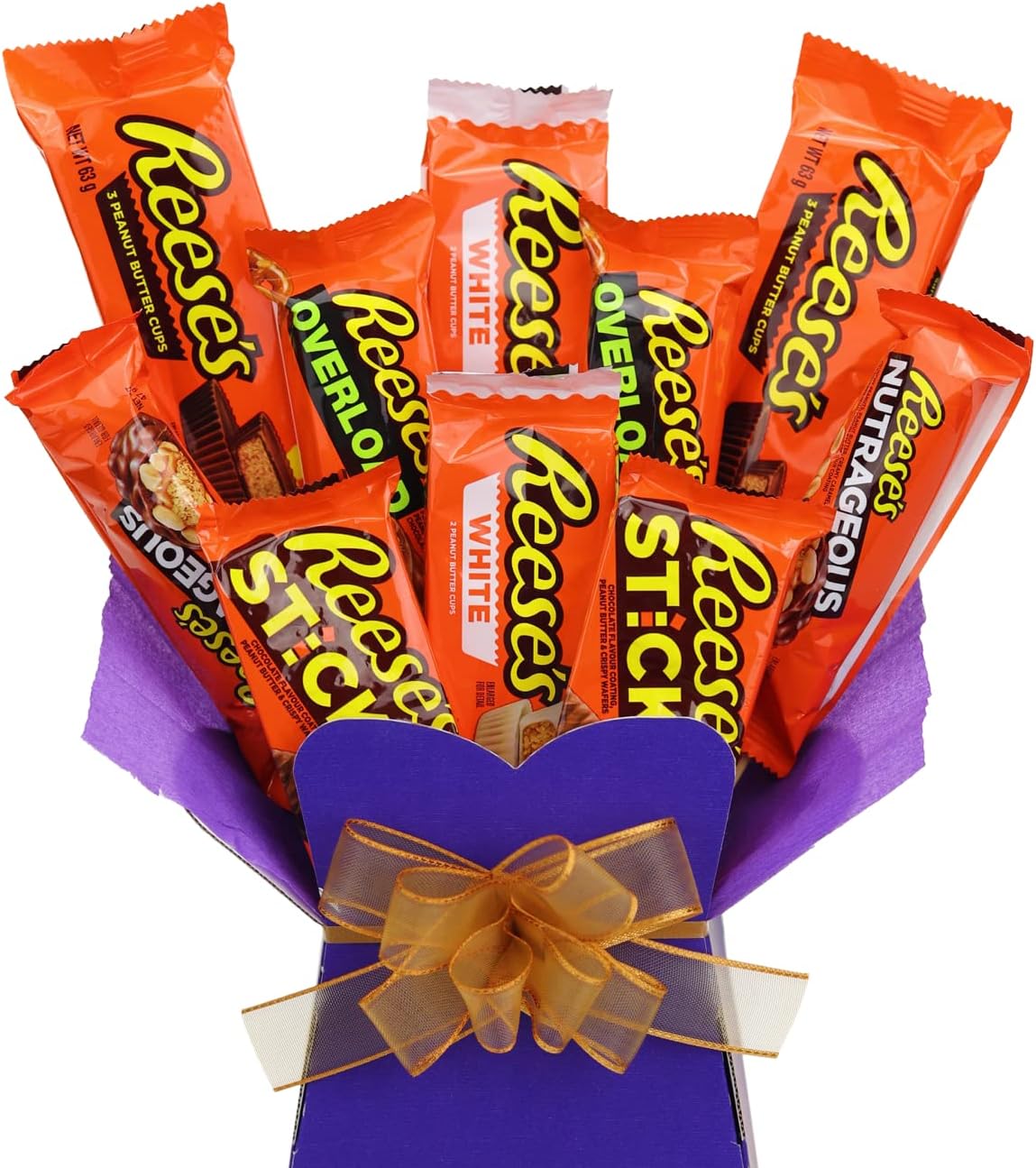 Large Reese’s Chocolate Bouquet – Reeses American Chocolate Lovers Variety Gift Hamper Selection