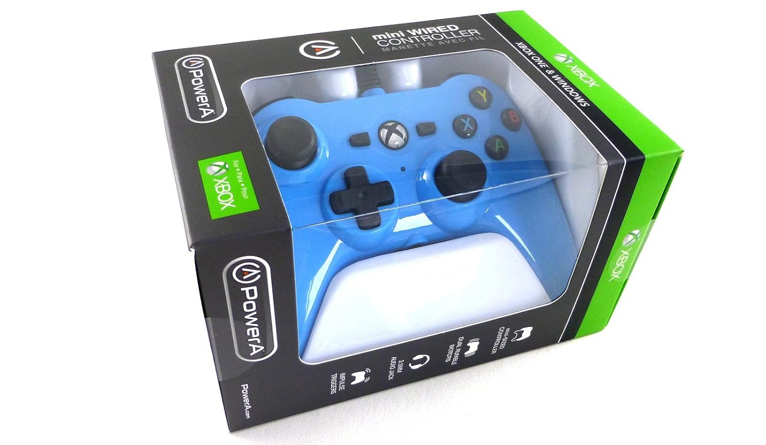 Mini Wired Controller - Microsoft Officially Licensed for Xbox One / Xbox One S / Xbox One X ( Cool Blue )
