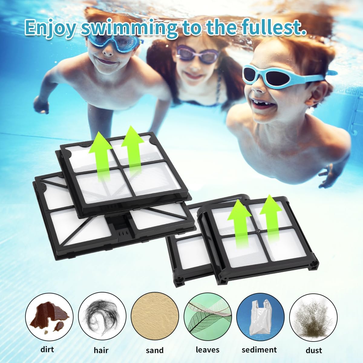 Lot De 4 Filtres Pour Robot Piscine Dolphin - Compatible S50, S100, Active, T15, T25, E10, Proteus DX3