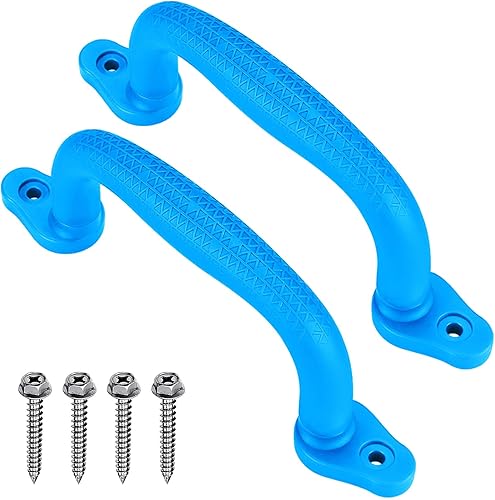 Miniatura 12 de Dolibest Juego de 4 asas de seguridad para parque infantil, juego de columpios de mano de seguridad para niños, marco de escalada, casa de juegos,