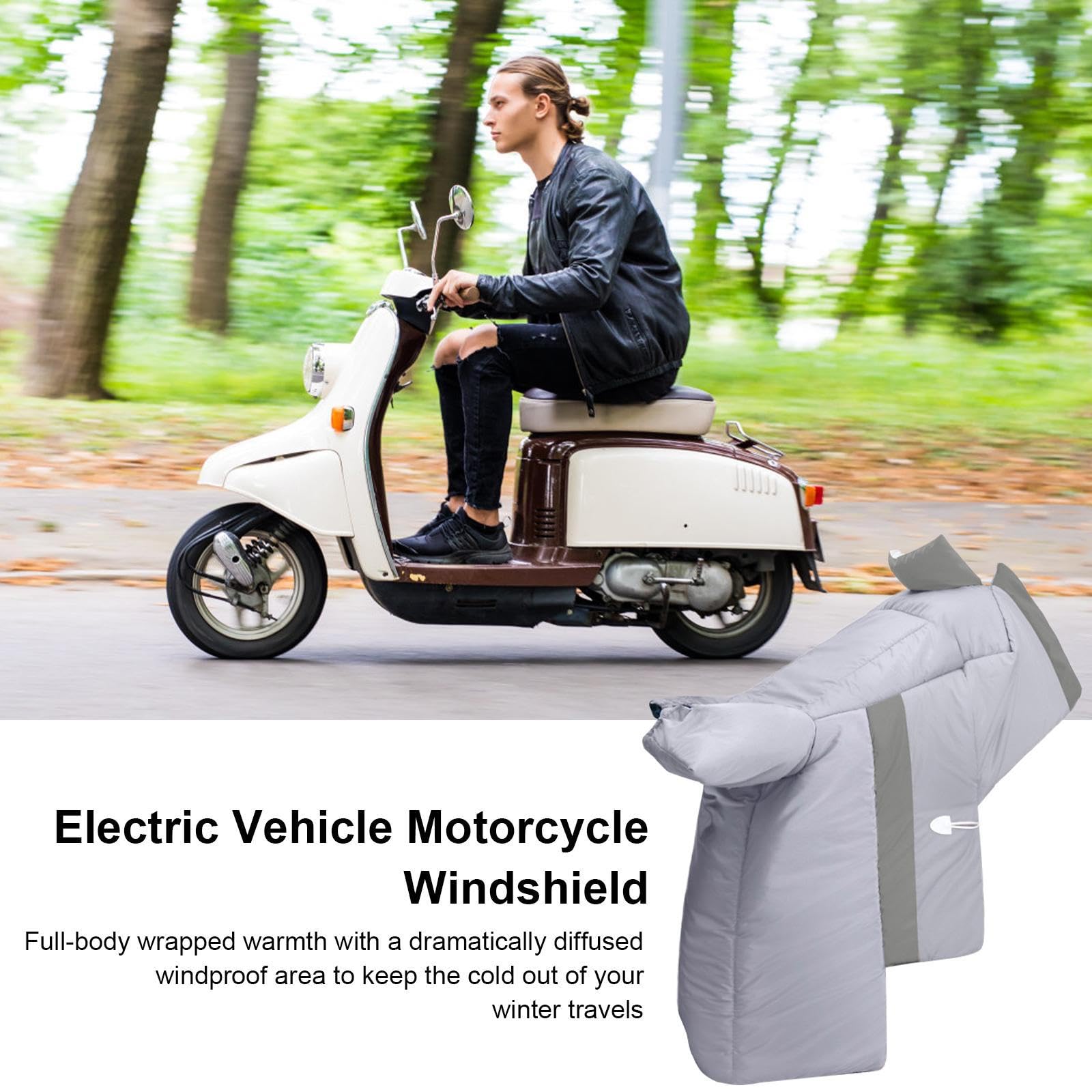 Couvre-Jambes Coupe-Vent pour Scooter, Couvre-Jambes rembourré et