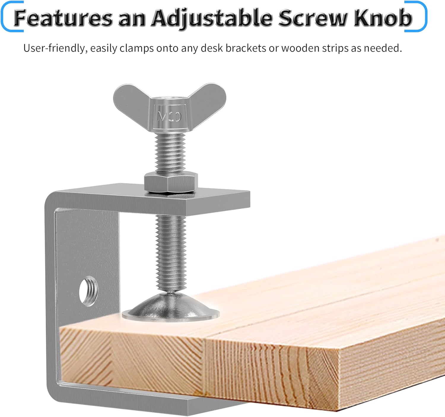 heavy-duty 53mm 304 stainless steel high-performance C-clamps small screw clamp, with stable wide jaw and I-beam design, suitable for woodworking, metal processing and welding