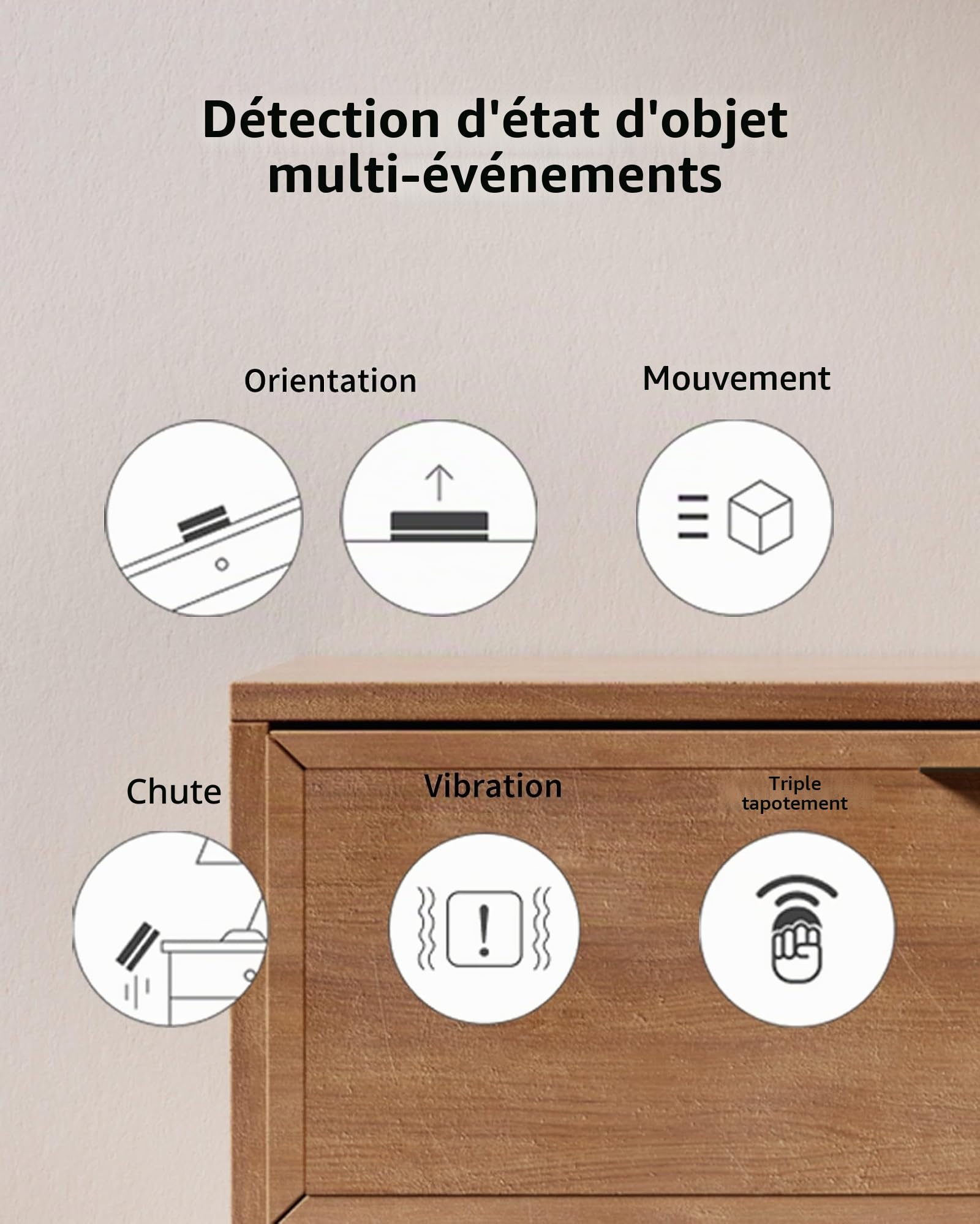 Aqara Capteur Multi-État P100, Thread/Zigbee, Capteur de Porte/Fenêtre ou de Vibration, Surveillance Ouverture/Fermeture ou d'objet, Compatible Apple Home,Home Assistant,Alexa,Google Home,Blanc