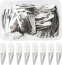 NATUCE 50pcs Silver Hair Claw for Girls Women, 5 cm Metal Hair Clips, Hair Pins, Hair Accessories, Hair Clips, Hair Pins, Hair Clips for Girls, Girls (Silver)
