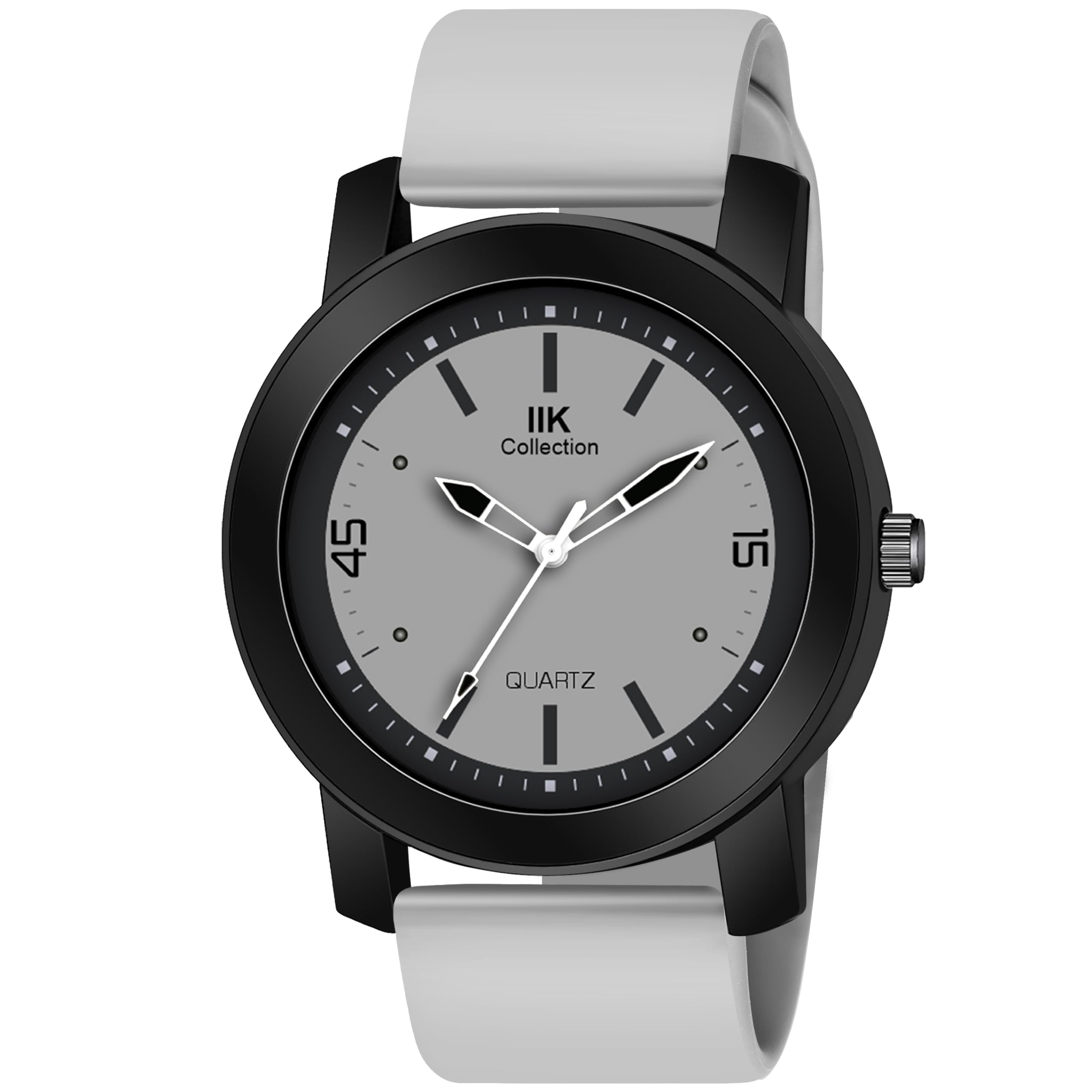 IIK COLLECTION Watches for Men Round Numerical Dial Analogue Men Watch|Long Battery Life|Stainless Steel Bracelet Black Chain with Adjustable Fixable Silicon Strap|Watches for Boys (B0CHZ1G8TB) Amazon Price History, Amazon Price Tracker