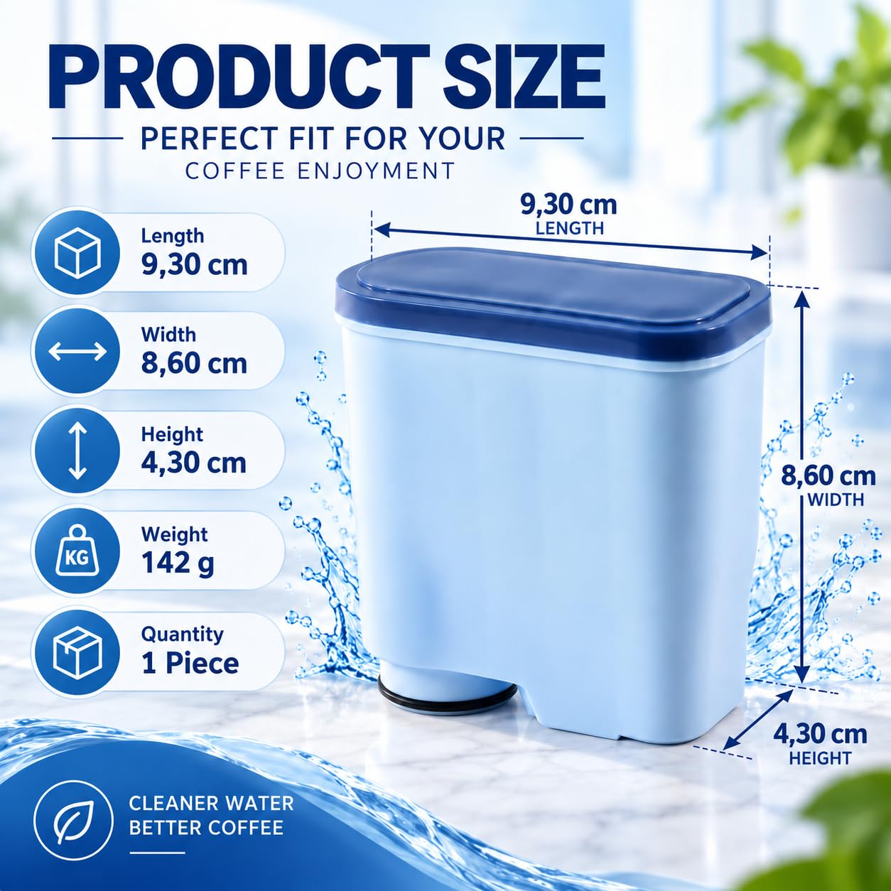 Filtro de Agua para cafetera para Saeco HD8918/31
