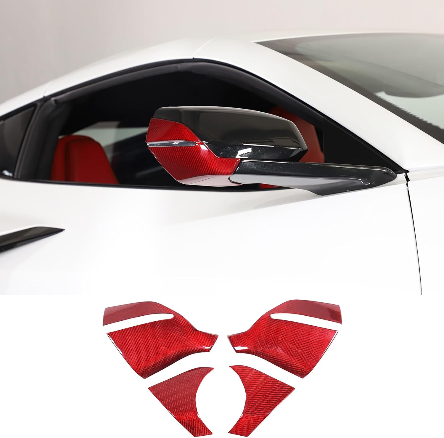 Daeiclru Real Carbon Fiber Side Mirror Cover Caps