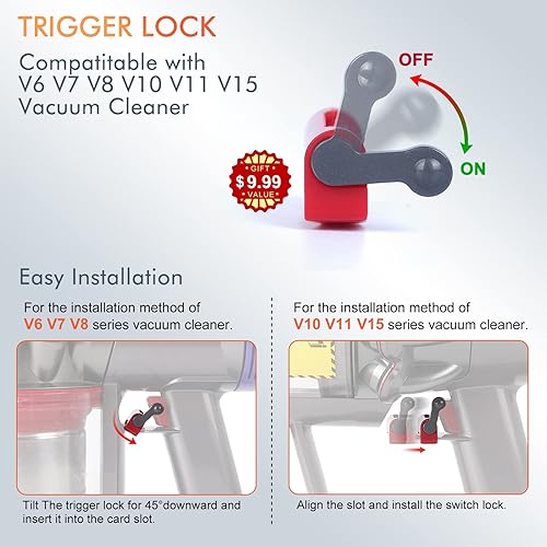 Miniatura 8 de Interruptor de gatillo de metal mejorado para aspiradora Dyson V10 V11 SV12 SV14, herramientas de reparación personalizadas compatibles con