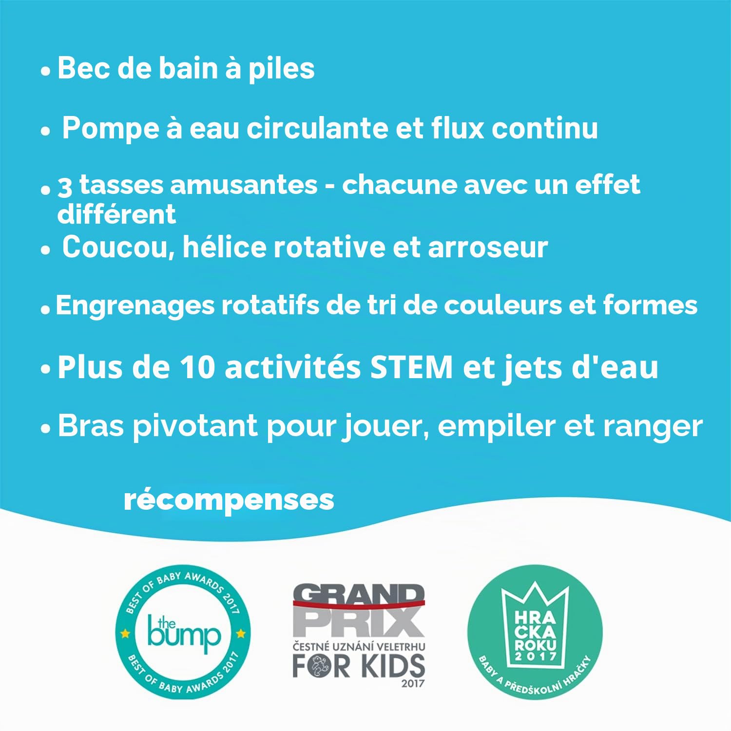 Yookidoo Jouet de Bain Robinet Pivotant et Jets Orientables, 1 à 3 Ans