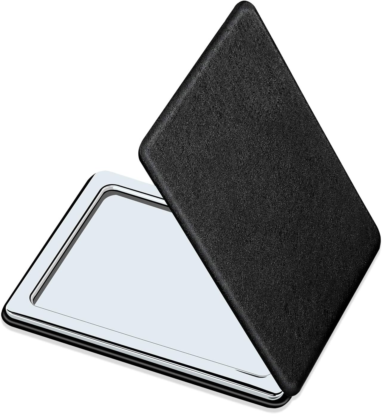 Compact Mirror for Men, Women and Girls, Black Travel Makeup Mirrors for Handbag and Pocket, Portable Double-Sided Mirror with Distortion Free
