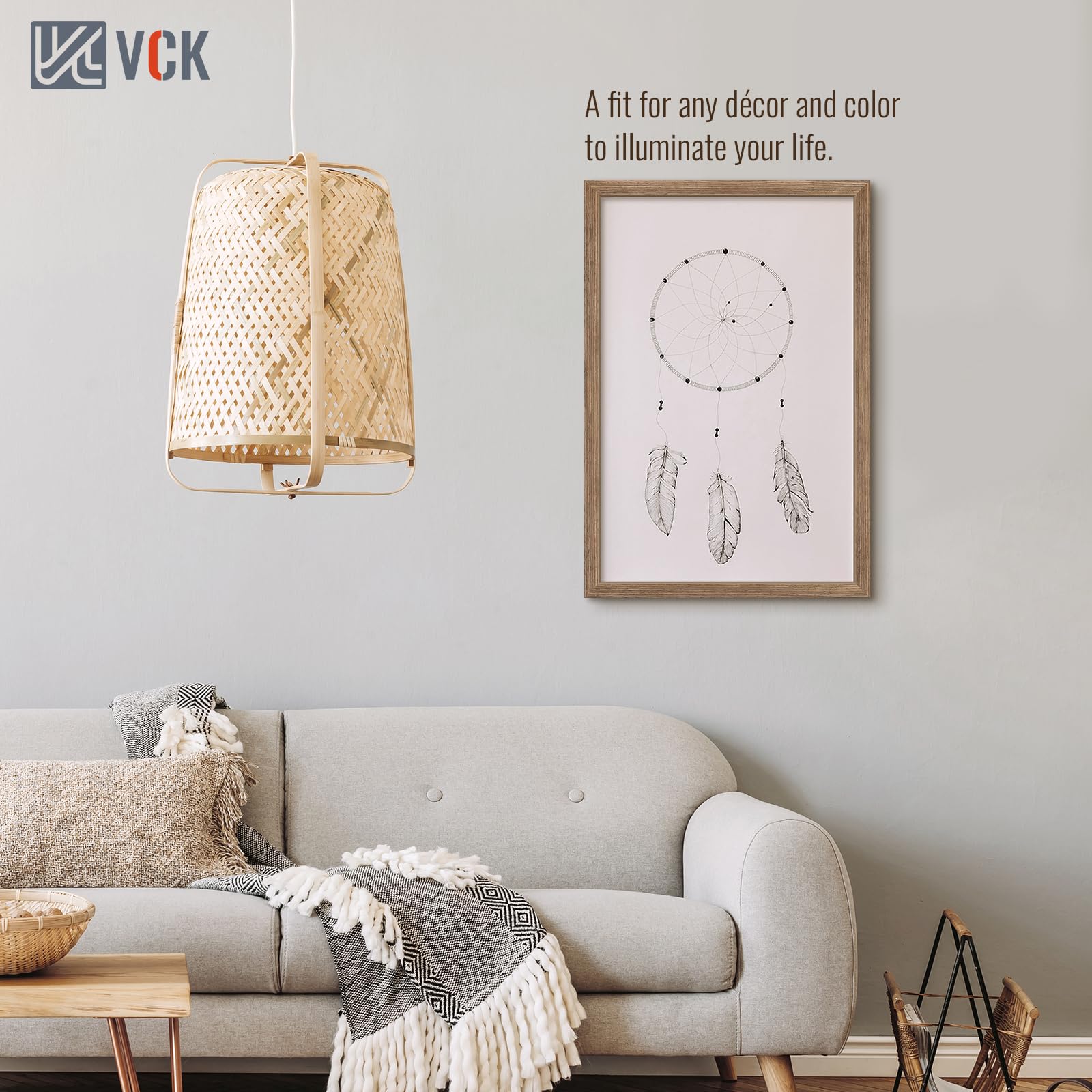 VCK Bilderrahmen, 5 Stück, hochwertiges Walnussholz, für Poster, Kunstwerke, 5 Stück | 2,8 cm breite dicke Bordüre, Wandbehang, poliertes Plexiglas, vertikal/horizontal, für Wandkunst, Studio, Galerie, Restaurant