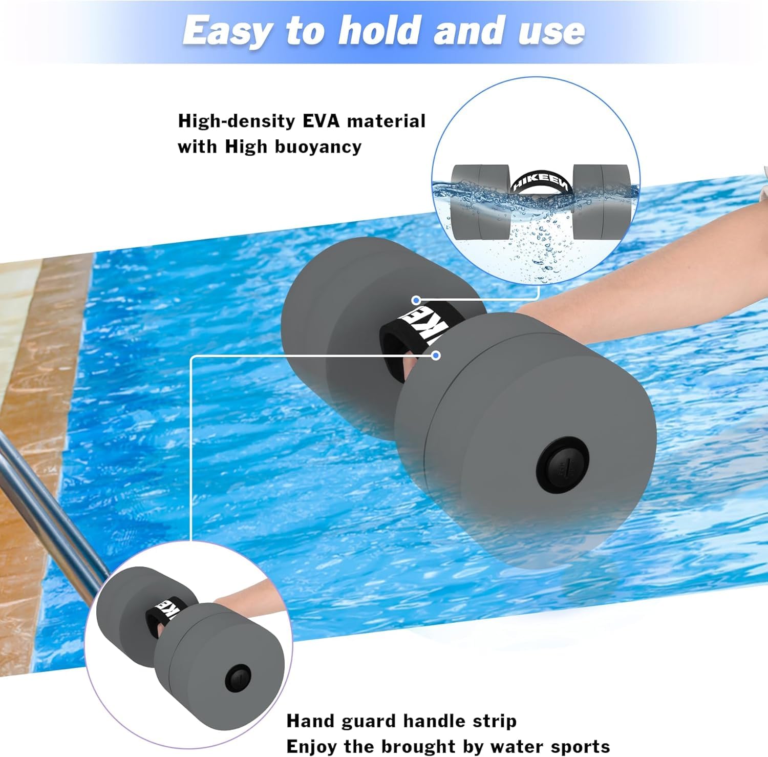 BOOSTEADY Accesorios para Mancuernas de Ejercicio Acuático, Peso de Piscina de Espuma EVA, Repuestos y Paneles de Espuma para Mancuernas de Agua - Aquagym Rehabilitación y Natación