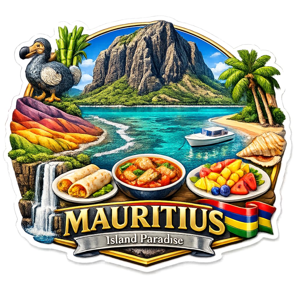 Mauritius Country Theme Souvenir Wooden Fridge Magnet for Refrigerator - Decorative Fridge Magnet for Kitchen & Home Decoration Size 3x3 Inches | Pack of 27-image-26