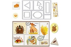 Glodecart Thanksgiving Postage Stamp Dies for Card Making Birthday Decoration