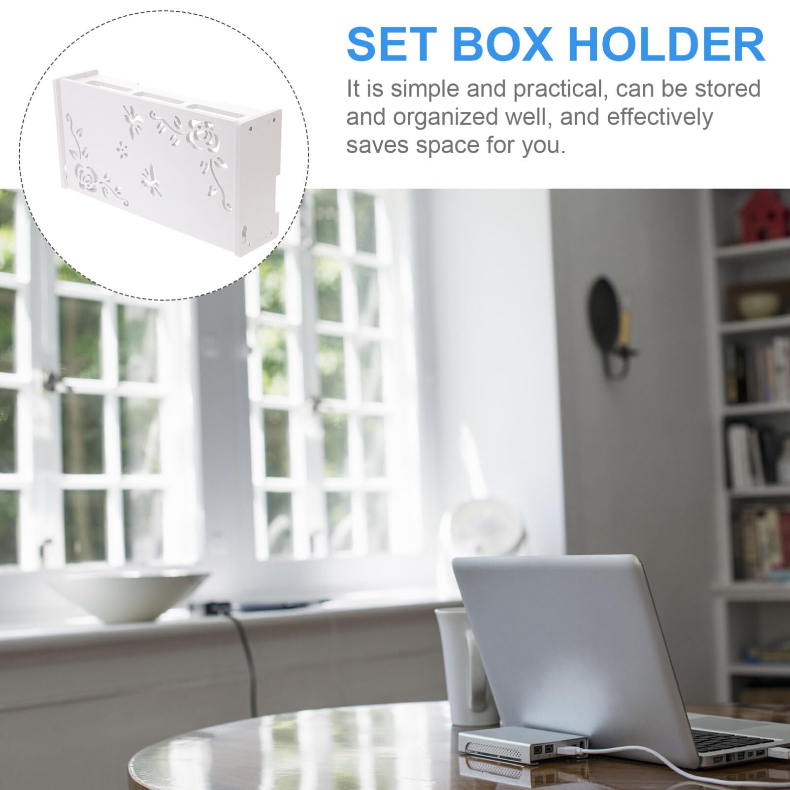 Joebo Support mural pour routeur WiFi, modem, câble, prise d'alimentation, boîtes de rangement pour la maison