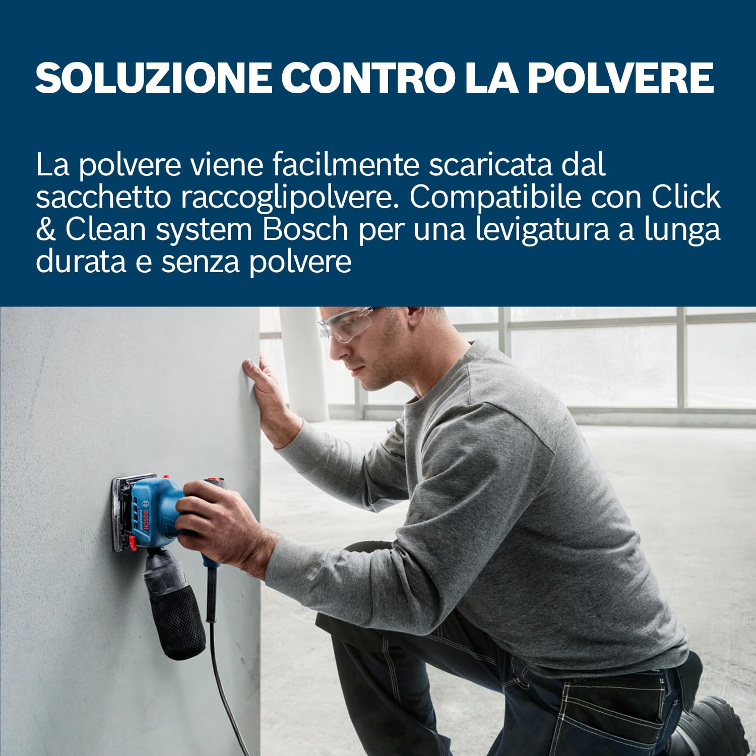 Bosch Professional Levigatrice rotoorbitale GSS 140 (motore da 220 W, vibrazioni 3,4 m/s2, incl. sacchetto raccoglipolvere, piastra di punzonatura, foglio abrasivo C411)