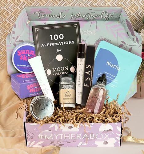 Therabox Moondust Box with 8 Wellness and Self Care Products for all Moon Phases - A Stellar Gift Box Women Love that Makes the Perfect Self Care Kit
