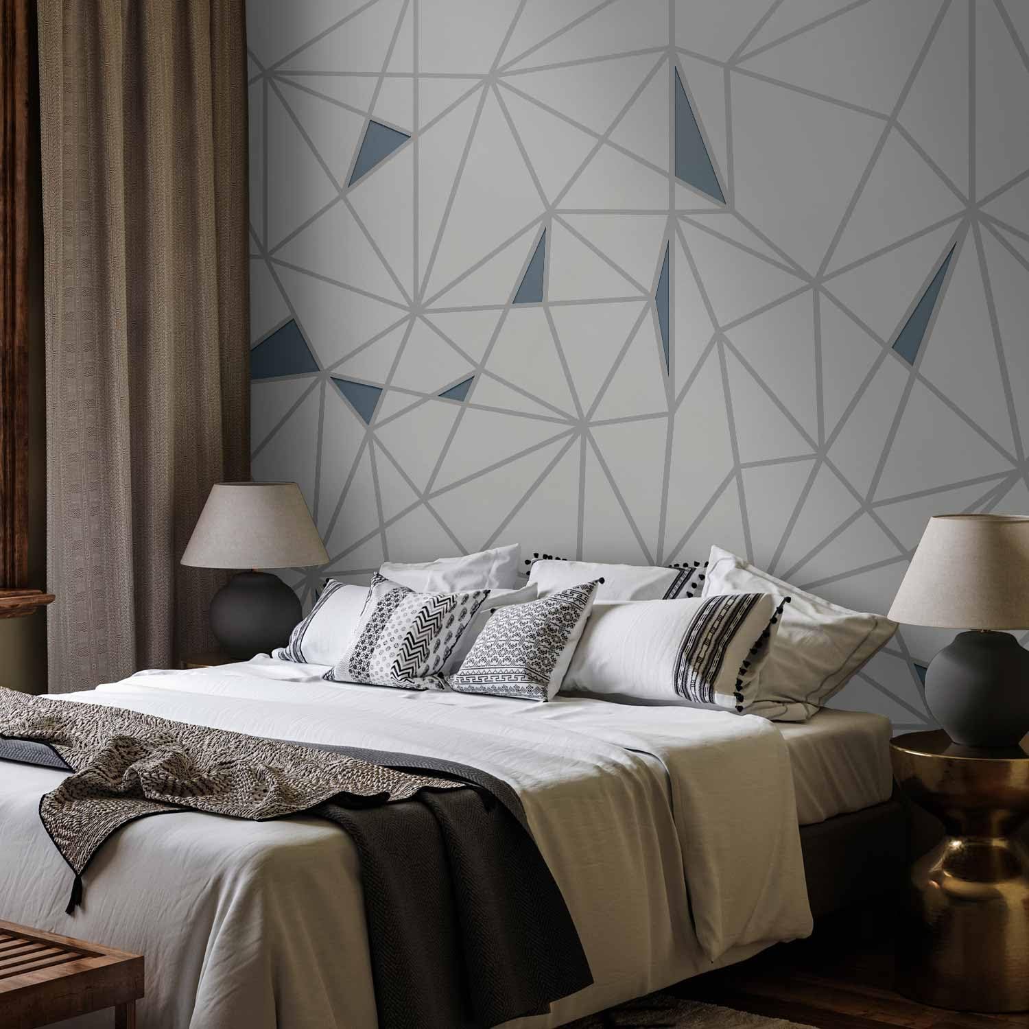 murando - Carta da Parati Moderna per Soggiorno, Geometrico, 400x280 cm