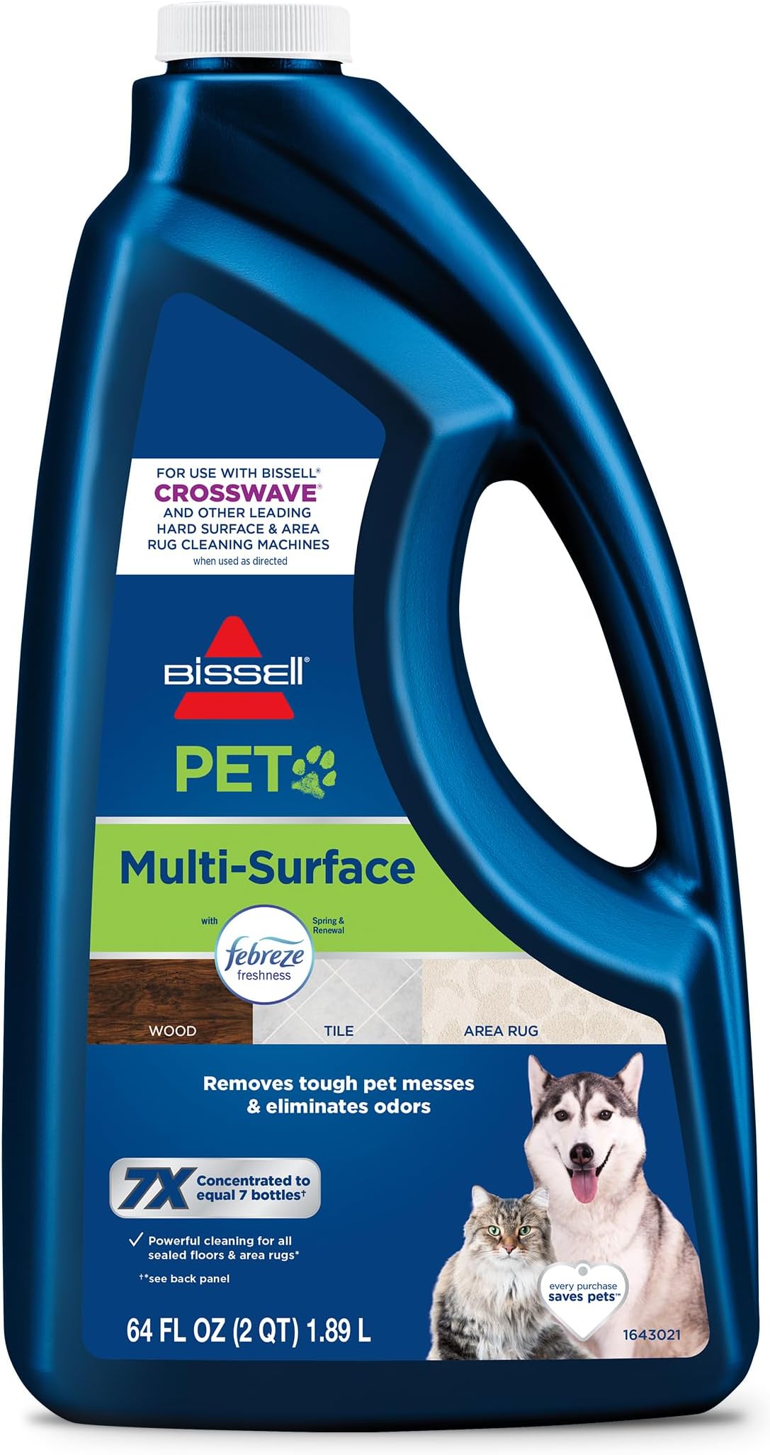 Multi-Surface Pet Formula with Febreze Freshness, 22951, 64 Fl Oz, Use on Sealed Hard Floors, and Area Rugs, Removes Tough Messes, Febreze Freshness