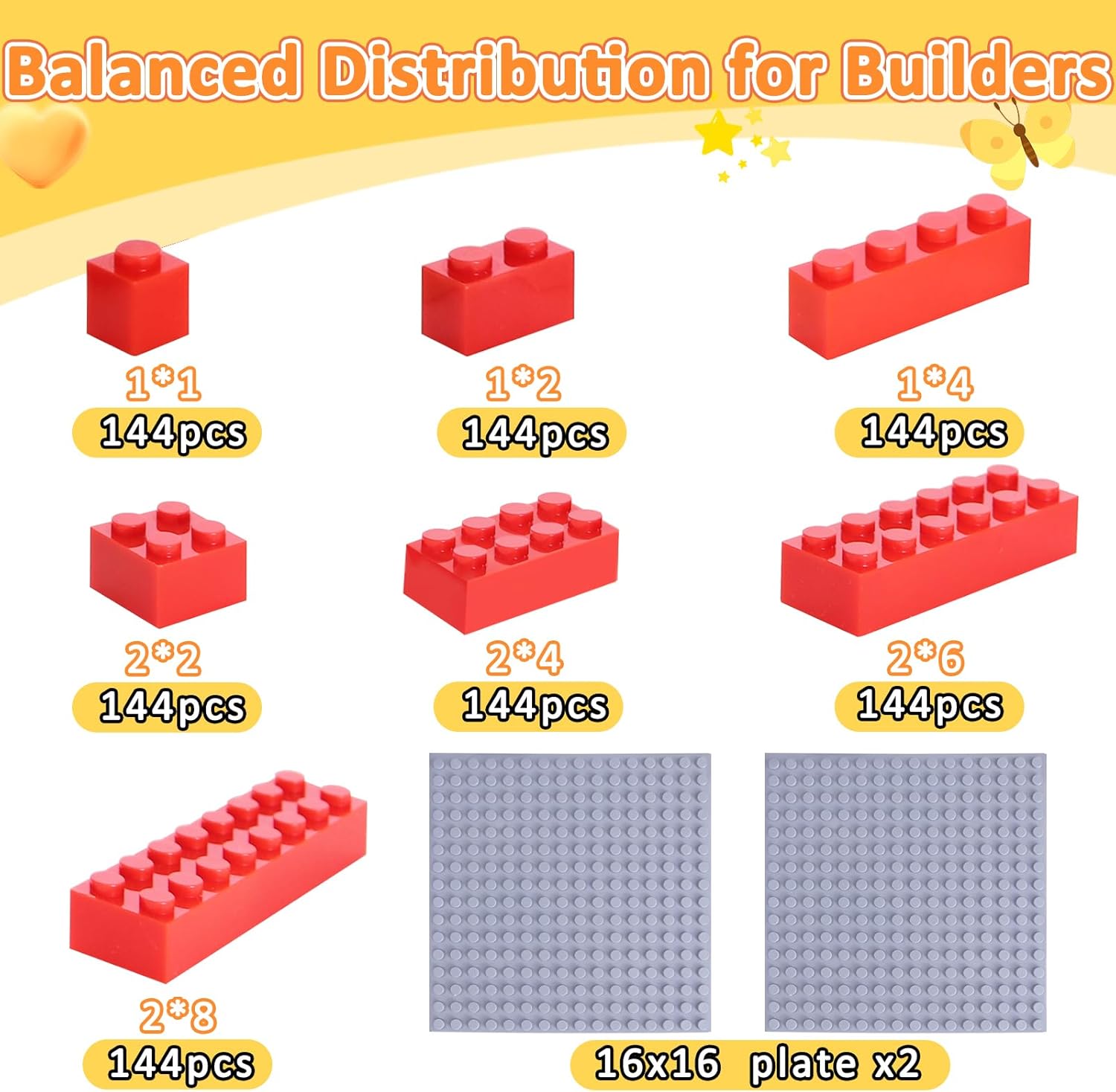 Cabeeskii 1008 Pieces Classic Building Blocks Bulk with 2 Baseplates, Building Bricks in 7 Size and 8 Color, Compatible with All Major Bricks, for Kids & MOC Lovers