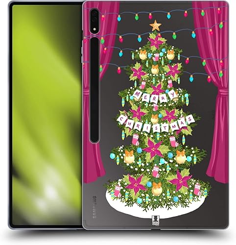 Miniatura 10 de Head Case Designs Classic Merry Christmas Trees Soft Gel Case Compatible with Samsung Galaxy Tab S8 Ultra