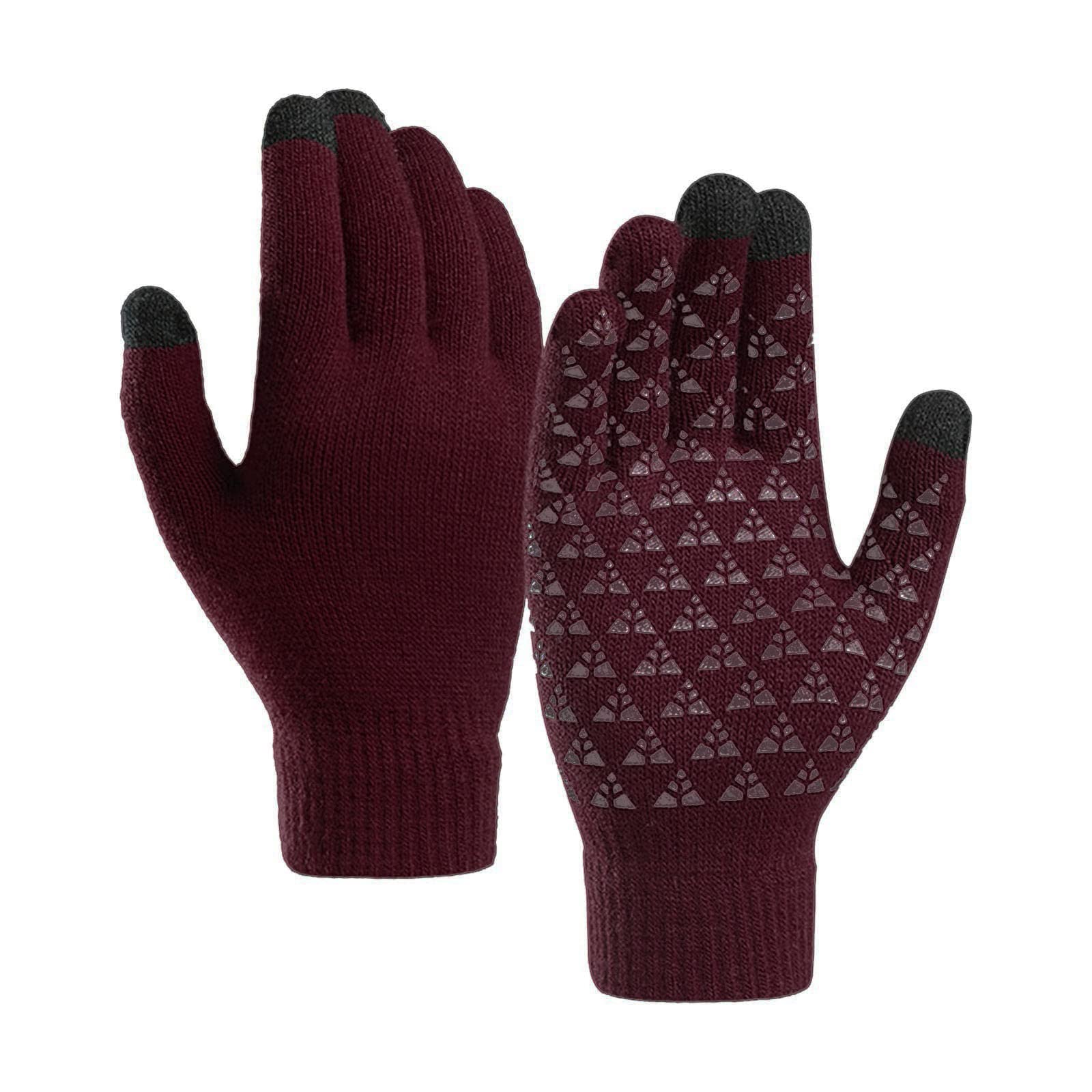 Winter Gloves for Men and Women - Touchscreen Warm Thermal Anti-Slip Cycling Gloves for Cold Weather Driving Walking Working