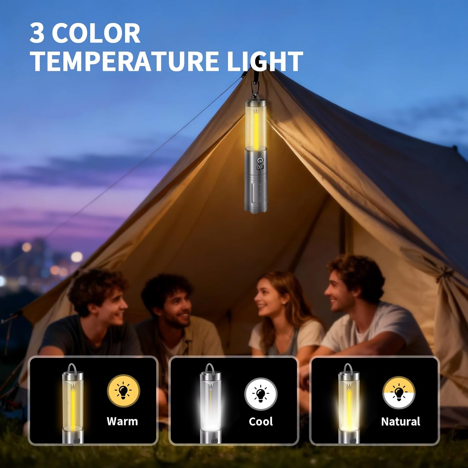 Rechargeable LED Flashlights, 6 Modes Flashlight Adjustable, Zoomable with LCD Digital Display, Brightest Flashlight, Multi-Functional Handheld Flashlight for Home, Camping, Emergency