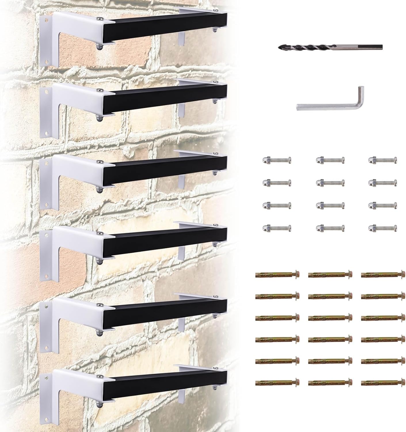 Wall Rungs 6 Pcs Fire Escape Ladder/Adjustable Window Well Egress Ladder/ 3.3mm ...