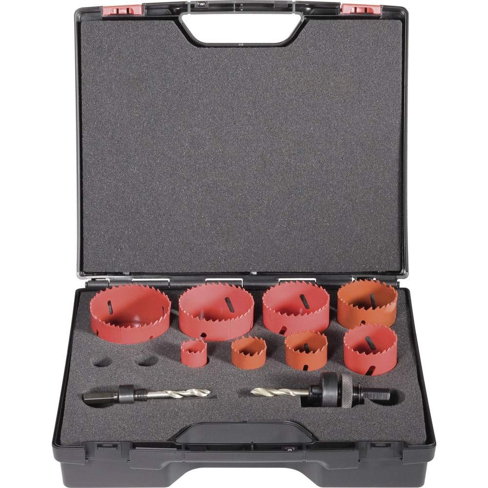 Exact 06100 zestaw pilarek bimetalowych HSS w walizkach z tworzywa sztucznego, 22-68 mm