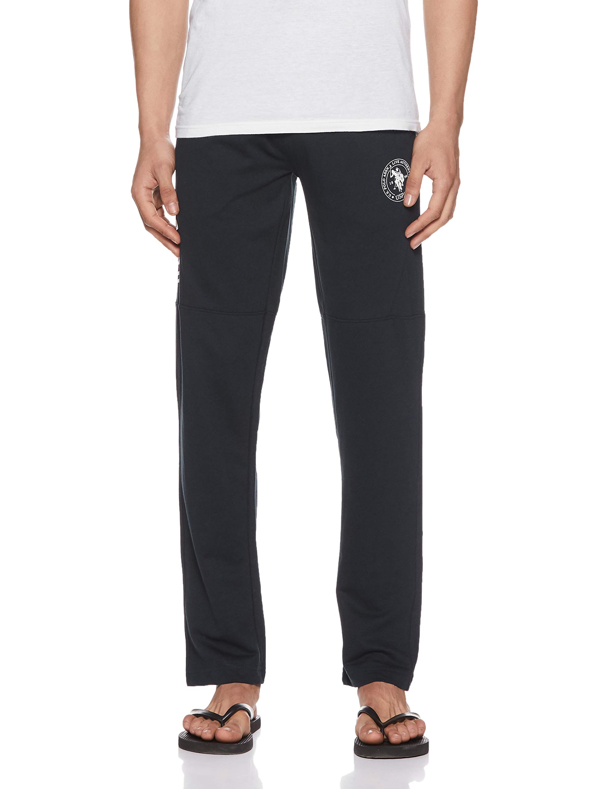 u.s. polo assn. Men Mid Rise Solid Tri Blend I684 Lounge Regular Track Pants - Pack of 1-picture-47