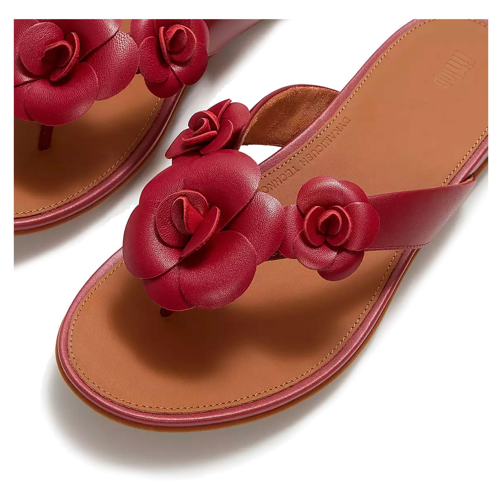 FitFlop Chanclas de piel con estampado floral de Gracie
