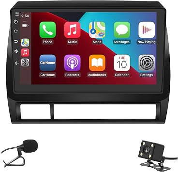 Car Radio Compatible with Toyota Tacoma 2005-2015, Car Stereo Support Wireless Carplay & Android Auto with FM/RDS/EQ/SWC/WiFi/Mirror Link/Backup Camera